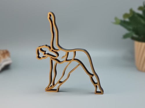 Women yoga sculpture extended - sculpture,,