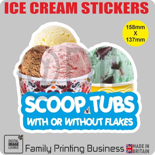 Ice cream van - ice, stickers