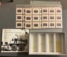 RAIL 150 GRAND STEAM CAVALCADE,36 X COLOUR 35 mm SLIDES + EXTENSIVE REFERENCE BO