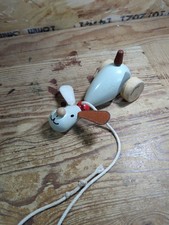 Plan Toys pull along Wood sit and walk puppy dog (used)
