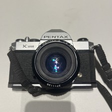 Pentax K1000 35mm Film Camera + SMC Pentax 50mm Fully Working (Finder Marks) VGC