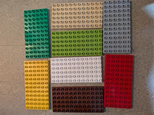 Duplo base plates 12 - plates, 6