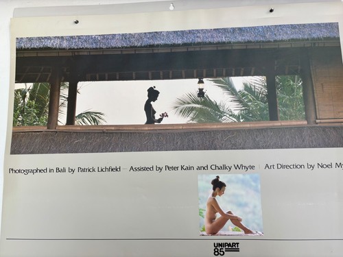 Bali 1985 unipart calendar - bali,