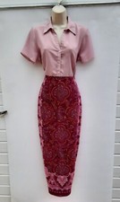 PINK PENCIL SKIRT,PAISLEY,HIPPIE,BOHO,GYPSY,60'S,70'S,80'S,VINTAGE LOOK,SIZE 6-8