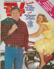 TV Times 14-20 Feb 1987 Michael Elphick/Marie Helvin/Tyne Daly/Griff Rhys-Jones