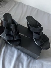 Roberto Vianni Black Wedge Shoe