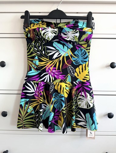 Floral leaf print skirted - print,