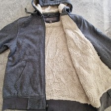 Eddie Bauer Sherpa Hoodie Jacket Fleece ZipLumberjack Flannel Lined Worker Tag M