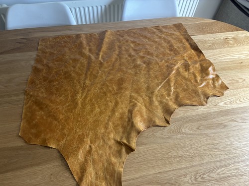 Distressed tan leather - leather, cowhide