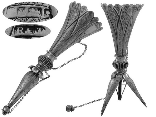 Victorian silver posy holder - posy,