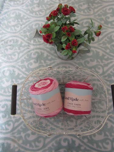 Hand made with - love", cake