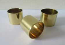 3 PLAIN BRASS COLLARS 24mm ,26mm & 27mm int diam for WALKING STICK MAKING/STICKS