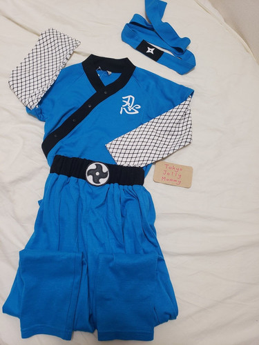 Ninja costume light blue for - light,