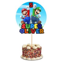 PERSONALISED SUPER MARIO Cake Topper /Cake Decoration Party Non- edible