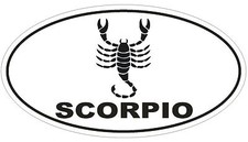 SCORPIO Oval Bumper Sticker or