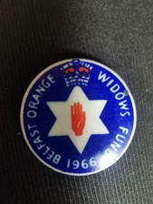 1966 Orange Widows Tin Badge