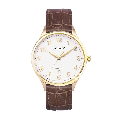 Accurist classic brown - brown, leather