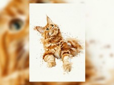 Playful Ginger Cat | Print on