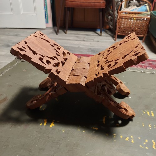 Hand carved wooden - wooden, folding