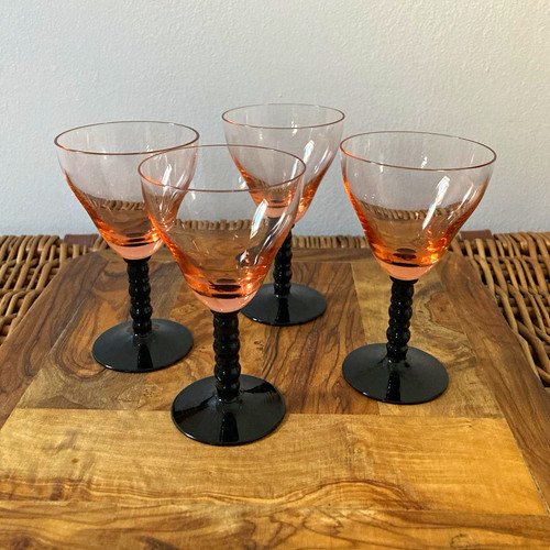 Cordial glasses vintage art - glasses,