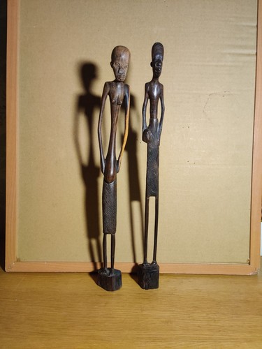Hand carved wooden tribal - hand-carved,