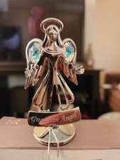 Crystocraft Guardian Angel Figurine with Swarovski Elements Elegant Metal Decor