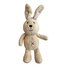 Mothercare Small Cream Bunny Rabbit X Belly Button Comforter Soft Plush Toy 8"