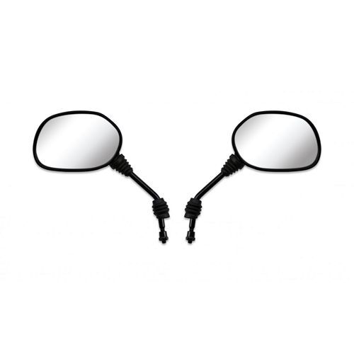 Mirror 8mm black rounded fits - 8mm,