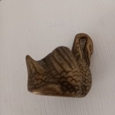 Vintage Solid Brass Swan