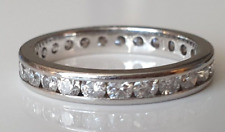 Hallmarked Platinum 950 1.00ct Diamond Full Eternity Ring Size i 1/2