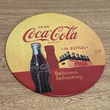 Coke In Bottles Round Tin Sign