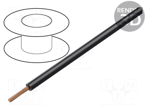 Wire black 32a - black, 750v