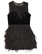 WAREHOUSE Womens Charleston Dress UK 10 Small  Black Colourblock XB19