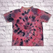 Vintage Lacoste Live Reworked Multicoloured Tie Dyed Pique Cotton Polo Shirt M