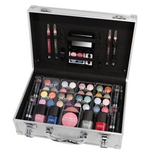 51PC Professional Makeup Kit Cosmetic Case Set with Aluminium Travel Vanity Box