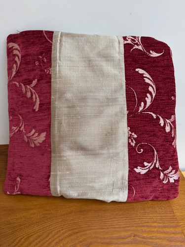 Red chenille and gold silk
