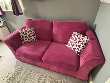 DFS Sofa Bed Magenta Colour 2 Seater  in Good Condition