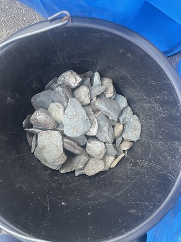 Large slate grey pebbles - large,