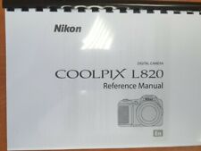 NIKON COOLPIX L820 CAMERA INSTRUCTION MANUAL USER GUIDE 240 PAGES A5 FREE POST