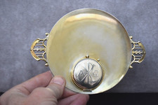 Antique Sterling Silver Paten Pyx, Marked Sterling, 6 3/4" w. (CU418) chalice co