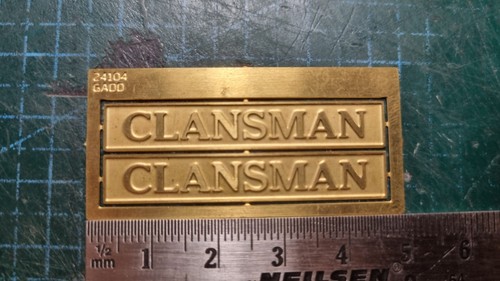 Brass nameplates clansman - nameplates, "clansman"