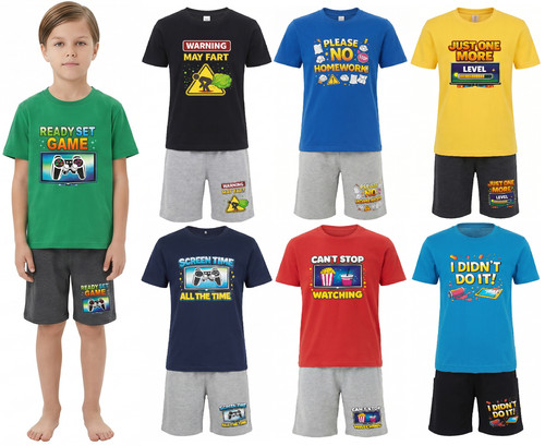 Boys short pyjamas funny - short,