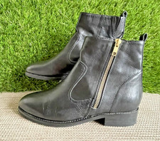 M&S Collection Women's Insolia Black Side Zip Ankle Boots UK Size 4