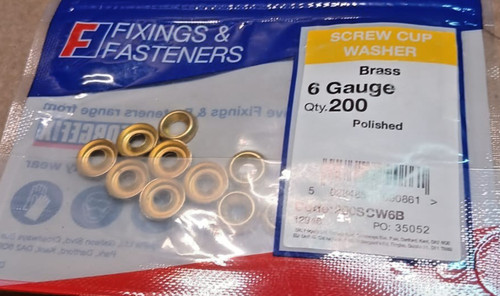 Screw cup washers brass - cup,