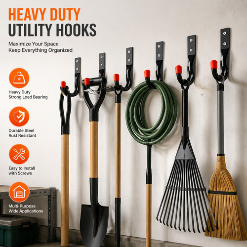 Storage hooks wall mounted - storage,