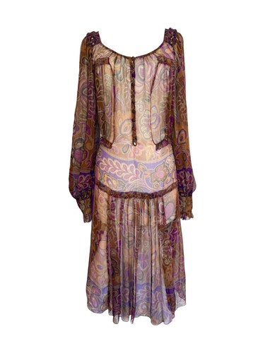 Blumarine silk purple orange - &,