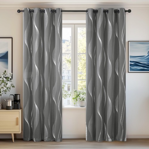Deconovo grey curtains 54 - x,