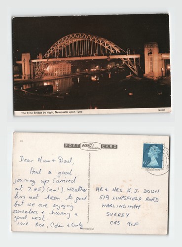 Postcard the tyne - -, bridge