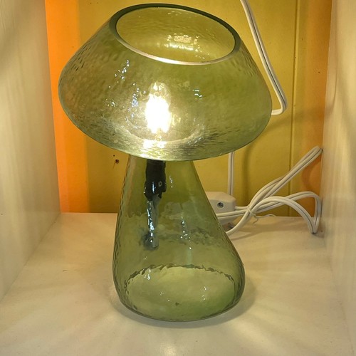 Glass mushroom shaped lamp - glass,