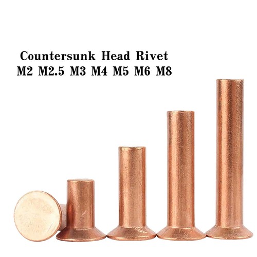 Copper solid countersunk head - copper,